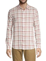 Oakmont Plaid Linen & Cotton-Blend Shirt