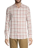 Oakmont Plaid Linen & Cotton-Blend Shirt