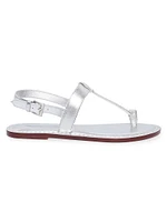 Maverick 2 Metallic Leather Toe Ring Sandals