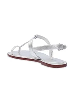 Maverick 2 Metallic Leather Toe Ring Sandals