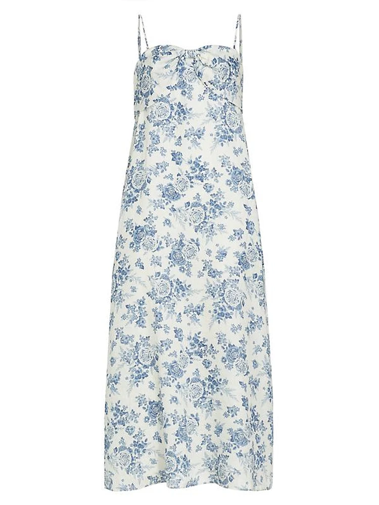 Tilney Floral Linen Maxi Dress