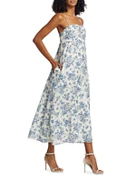 Tilney Floral Linen Maxi Dress