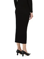 Calotta Rib-Knit Midi-Skirt