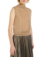 Rodesia Metallic Rib-Knit Sweater