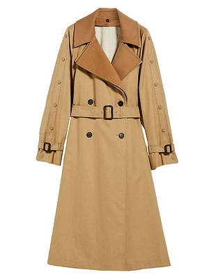 Daphne Wool-Backed Trench Coat