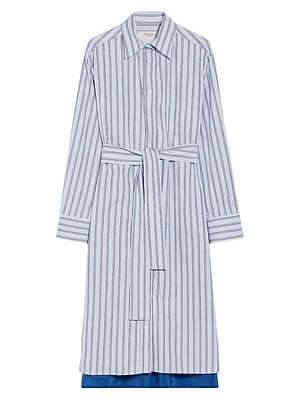 Edipo Striped Cotton Shirtdress