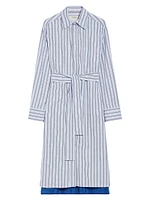 Edipo Striped Cotton Shirtdress