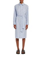 Edipo Striped Cotton Shirtdress