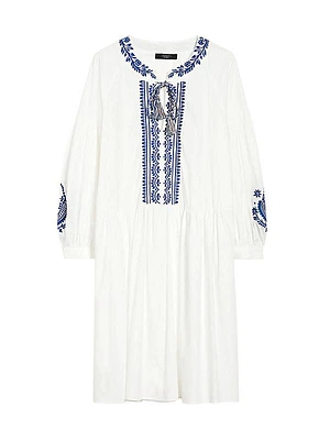 Dirce Embroidered Shift Minidress