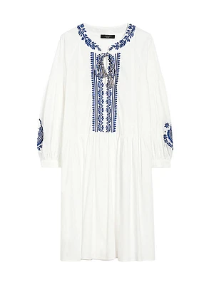 Dirce Embroidered Shift Minidress