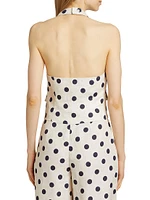 Prescott Polka-Dot Linen Top