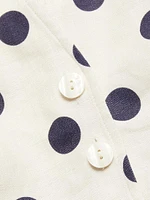 Prescott Polka-Dot Linen Top