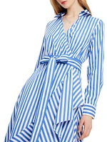 Julia Stripe Wrap Dress