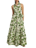 Adriana Floral Cotton Poplin Maxi Dress