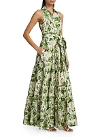 Adriana Floral Cotton Poplin Maxi Dress