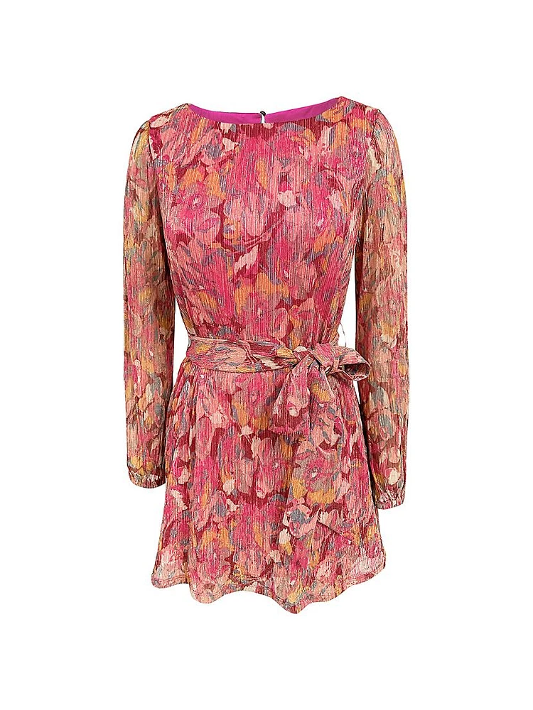 Kirsi Floral Metallic Minidress