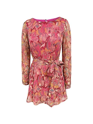 Kirsi Floral Metallic Minidress