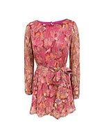 Kirsi Floral Metallic Minidress