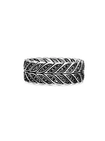 Chevron Pavé Band Ring Sterling Silver