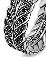 Chevron Pavé Band Ring Sterling Silver