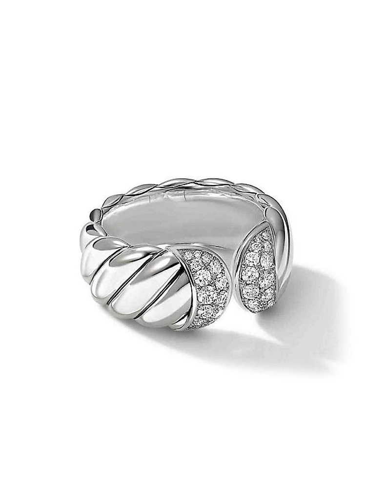 Sculpted Cable Ring in Sterling Silver