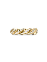 Pavéflex Band Ring 18K Yellow Gold