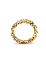Pavéflex Band Ring 18K Yellow Gold