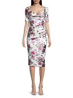 Amandalee Floral Sheath Cocktail Dress