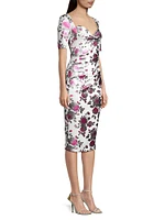 Amandalee Floral Sheath Cocktail Dress