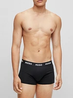 Three-Pack of Logo-Waistband Trunks