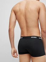 Three-Pack of Logo-Waistband Trunks