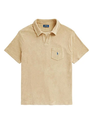 Cotton-Blend Terry Polo Shirt