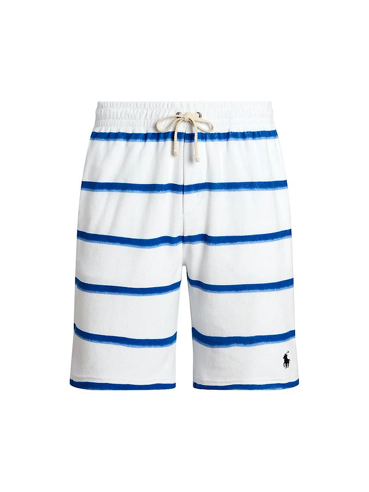 Striped Cotton-Blend Shorts