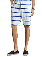 Striped Cotton-Blend Shorts