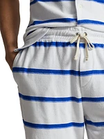 Striped Cotton-Blend Shorts