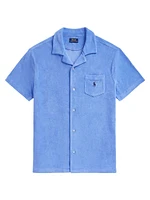 Cotton-Blend Terry Camp Shirt