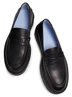 Adriano Logo-Embossed Leather Loafers