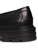 Adriano Logo-Embossed Leather Loafers