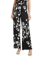 Sale Floral Wide-Leg Trousers