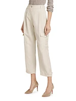 Giada Linen-Blend Tapered Pants