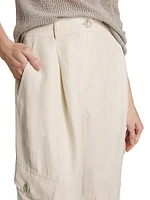 Giada Linen-Blend Tapered Pants