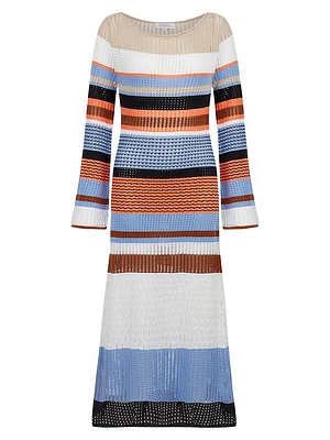 Felix Striped Pointelle Maxi Dress