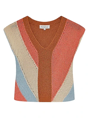 Cayman Colorblock Crochet Top