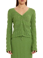 Lou Pointelle V-Neck Cardigan