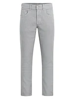 Blake Stretch Linen-Blend Straight-Leg Jeans