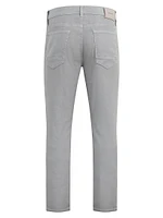 Blake Stretch Linen-Blend Straight-Leg Jeans