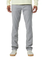 Blake Stretch Linen-Blend Straight-Leg Jeans