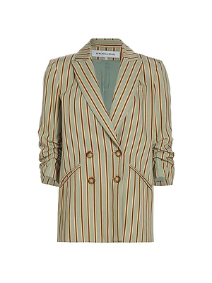 Kiernan Striped Double-Breasted Jacket