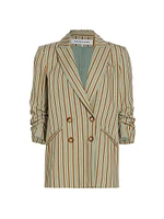 Kiernan Striped Double-Breasted Jacket