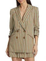 Kiernan Striped Double-Breasted Jacket